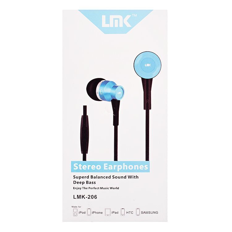 

Проводные наушники LMK LMK-206, черный/синий, LMK-206