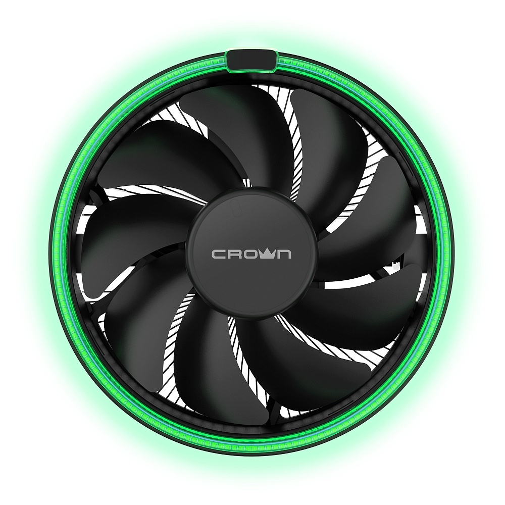 

Кулер для процессора CROWN CM-1152PWM для Socket 115x/775/AM4/AM2+/AM3/AM3+/FM1/FM2/FM2+/AM2, 105мм, 1800rpm, 26.3 дБ, 115W, 4-pin PWM, Al, Green LED (CM-1152PWM), CM-1152PWM