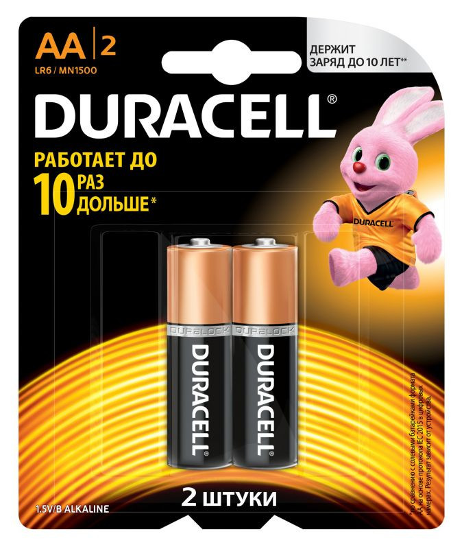 

Батарея Duracell Basic CN LR6-2BL MN1500, AA, 1.5V, 2шт