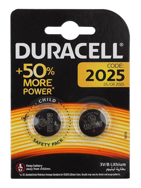 

Батарейка Duracell DL/CR2025, CR2025, 3V, 2 шт
