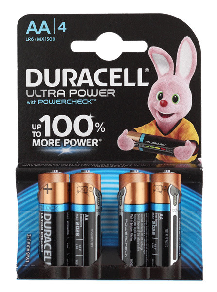 Батарея Duracell Ultra LR6-4BL MX1500, AA, 1.5V, 4шт - фото 1