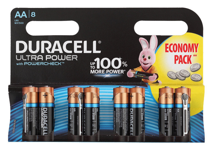 

Батарея Duracell Ultra LR6-8BL MX1500, AA, 1.5V, 8шт