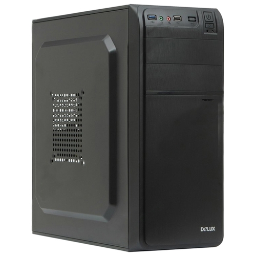 Корпус Delux DW600, ATX, Midi-Tower, USB 3.0, черный, 600 Вт