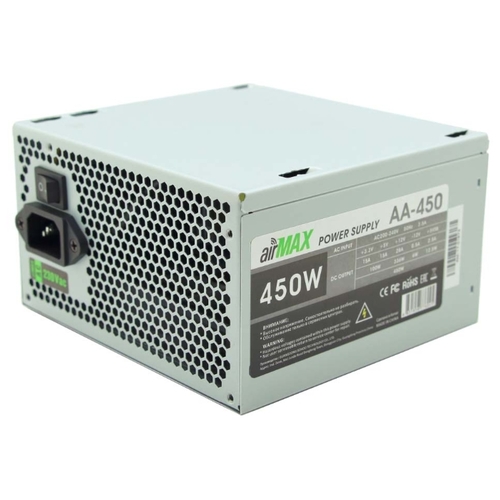 

Блок питания 450 Вт ATX AirMax AA-450W, 120 мм, AA-450W