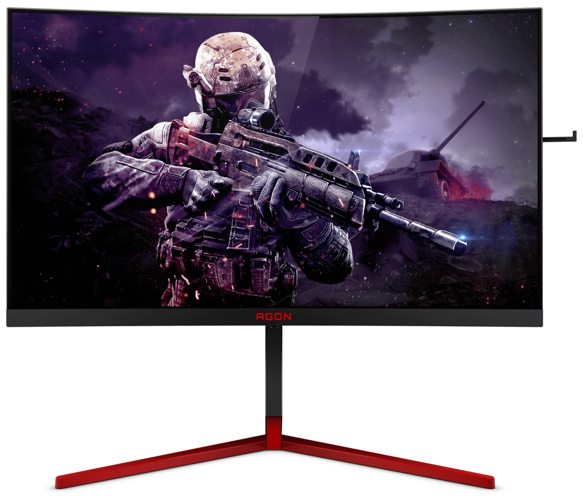 

Монитор 27" AOC AG273QCG TN, Curved, 2560x1440 (16:9), 400кд/м2, 165 Гц, 1мс, NVIDIA G-SYNC, HDMI, DisplayPort, USB-Hub, черный, AG273QCG