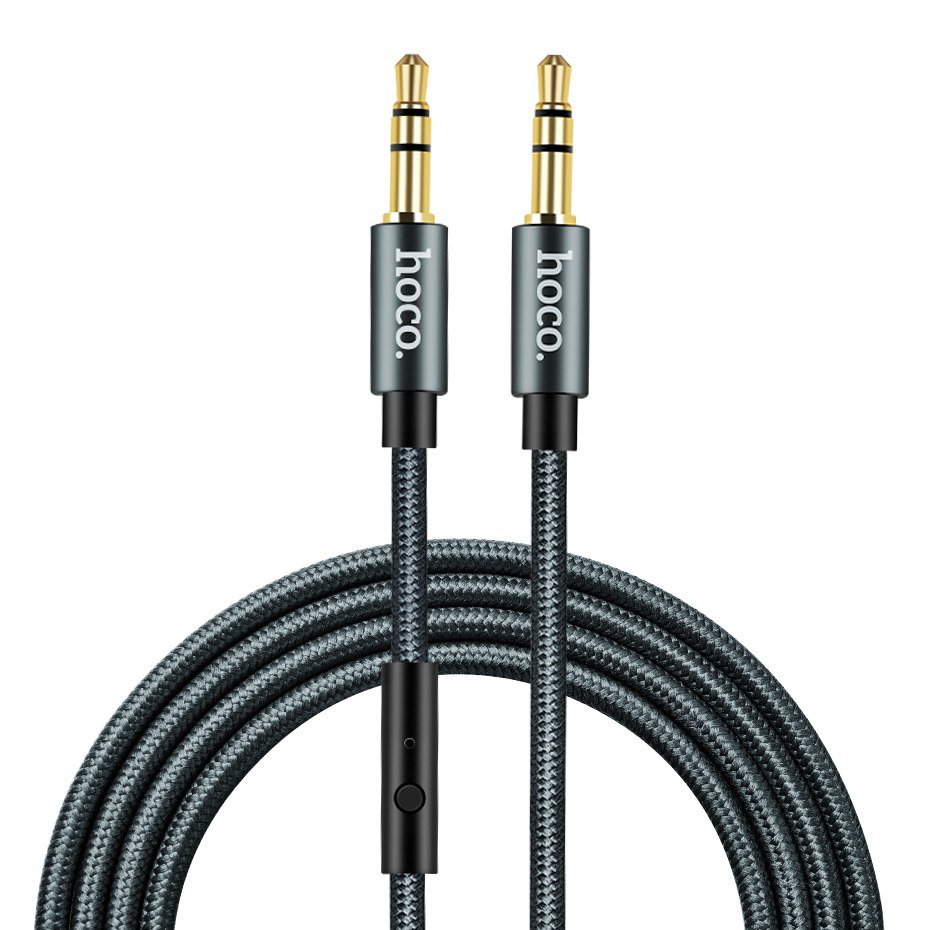 

Кабель соединительный HOCO Jack 3.5-Jack 3.5, 1м, графит (UPA04 Noble sound)