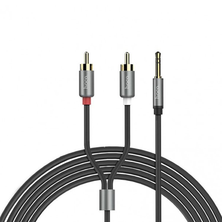 

Кабель соединительный HOCO Jack 3.5-2xRCA(M), 1.5м, темно-серый металлик (UPA10)