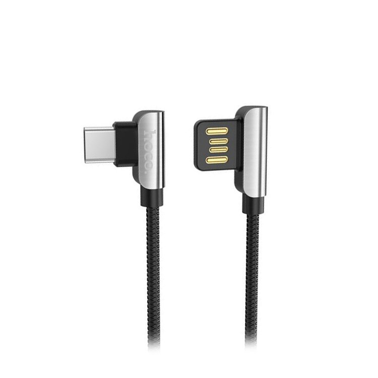 

Кабель USB-USB Type-C, HOCO, U42 Exquisite steel, 1.2м, чёрный (U42), Черный
