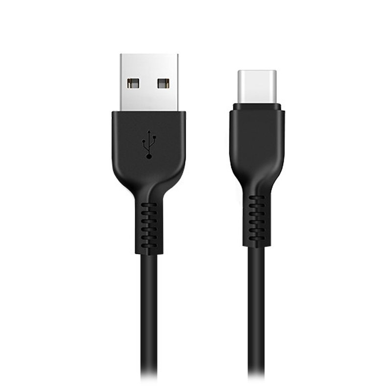 

Кабель USB(Am)-USB Type-C(m), 2 м, черный, HOCO Snow Storm X20 (6957531068907), X20