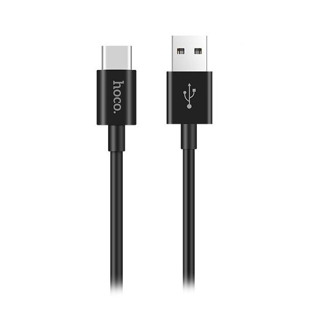 

Кабель USB 2.0(Am)-USB 2.0 Type-C(m), 2.1A, 1м, черный HOCO Skilled X23 (6957531072867), X23