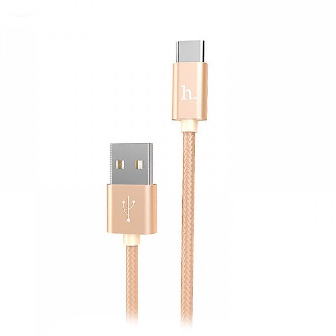 

Кабель USB-USB Type-C, HOCO, X2 Rapid, 1м, золотой (X2), Золотистый