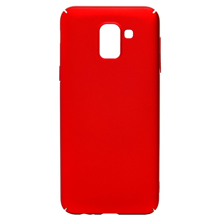 

Чехол-накладка No name PC002 для смартфона Samsung SM-J600 Galaxy J6 2018, пластик, красный (88683)