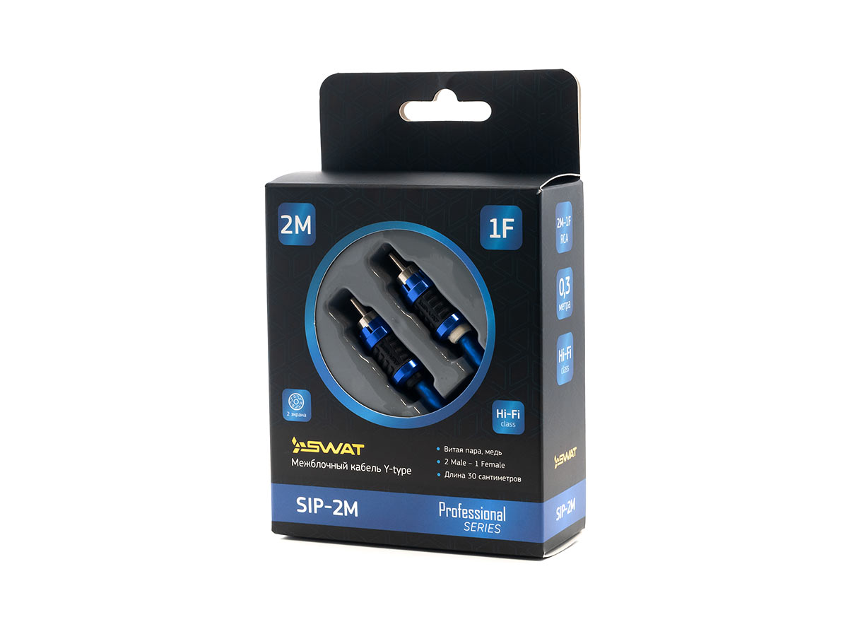 

Кабель Swat SIP-2M 0.3м Y-коннектор, 2M-1F (SIP-2M), SIP-2M