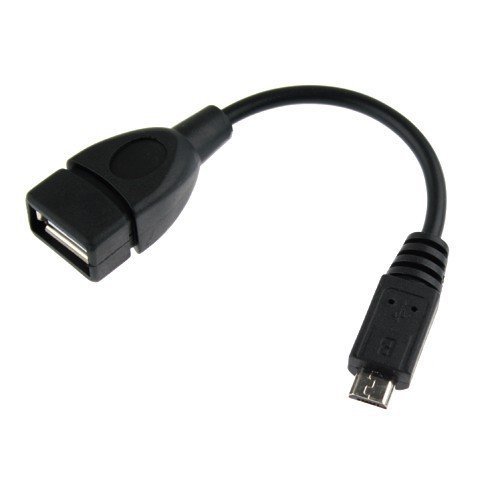 Кабель-переходник (адаптер) USB 2.0(Af)-Mini USB 2.0(Bm), 10см, черный Glossar
