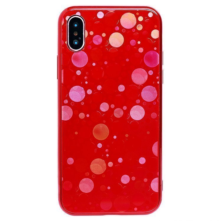 

Чехол-накладка STC002 001 для смартфона Apple iPhone X/XS, силикон/стекло, красный (91679)