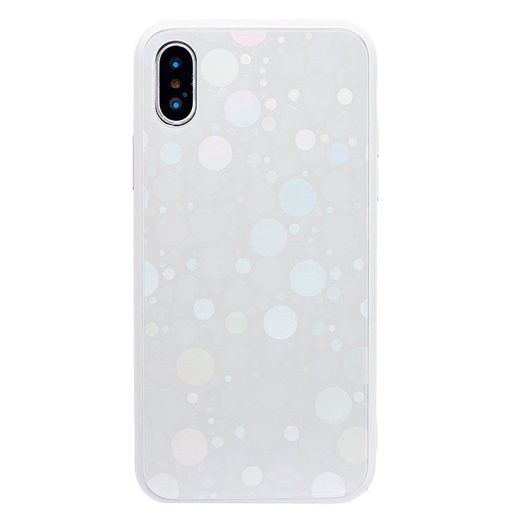 

Чехол-накладка STC002 001 для смартфона Apple iPhone X/XS, силикон/стекло, серебристый (91680)