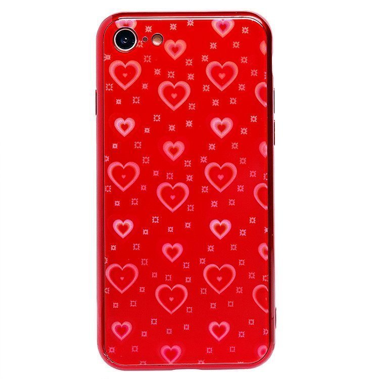 

Чехол-накладка No name STC002 002 для смартфона Apple iPhone 7/8, силикон/стекло, красный (91675)