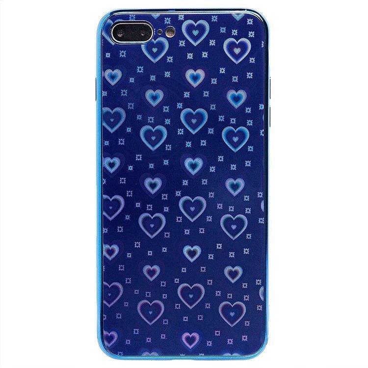 

Чехол-накладка STC002 002 для смартфона Apple iPhone 7 Plus/8 Plus, силикон/стекло, синий (91666)