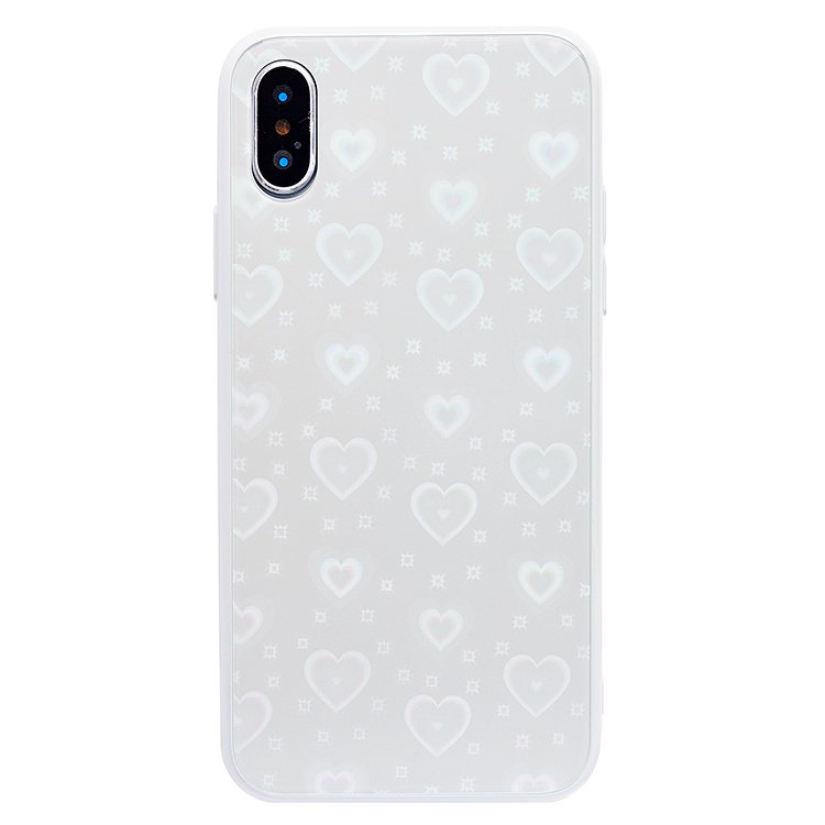 

Чехол-накладка STC002 002 для смартфона Apple iPhone X/XS, силикон/стекло, серебристый (91684)