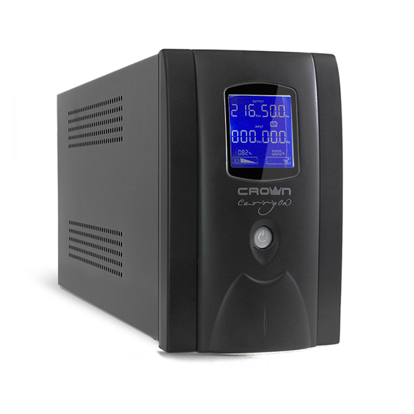 

ИБП CROWN CMU-SP800IEC LCD, 800 VA, 480 Вт, IEC, розеток - 8, USB, черный, CMU-SP800IEC LCD
