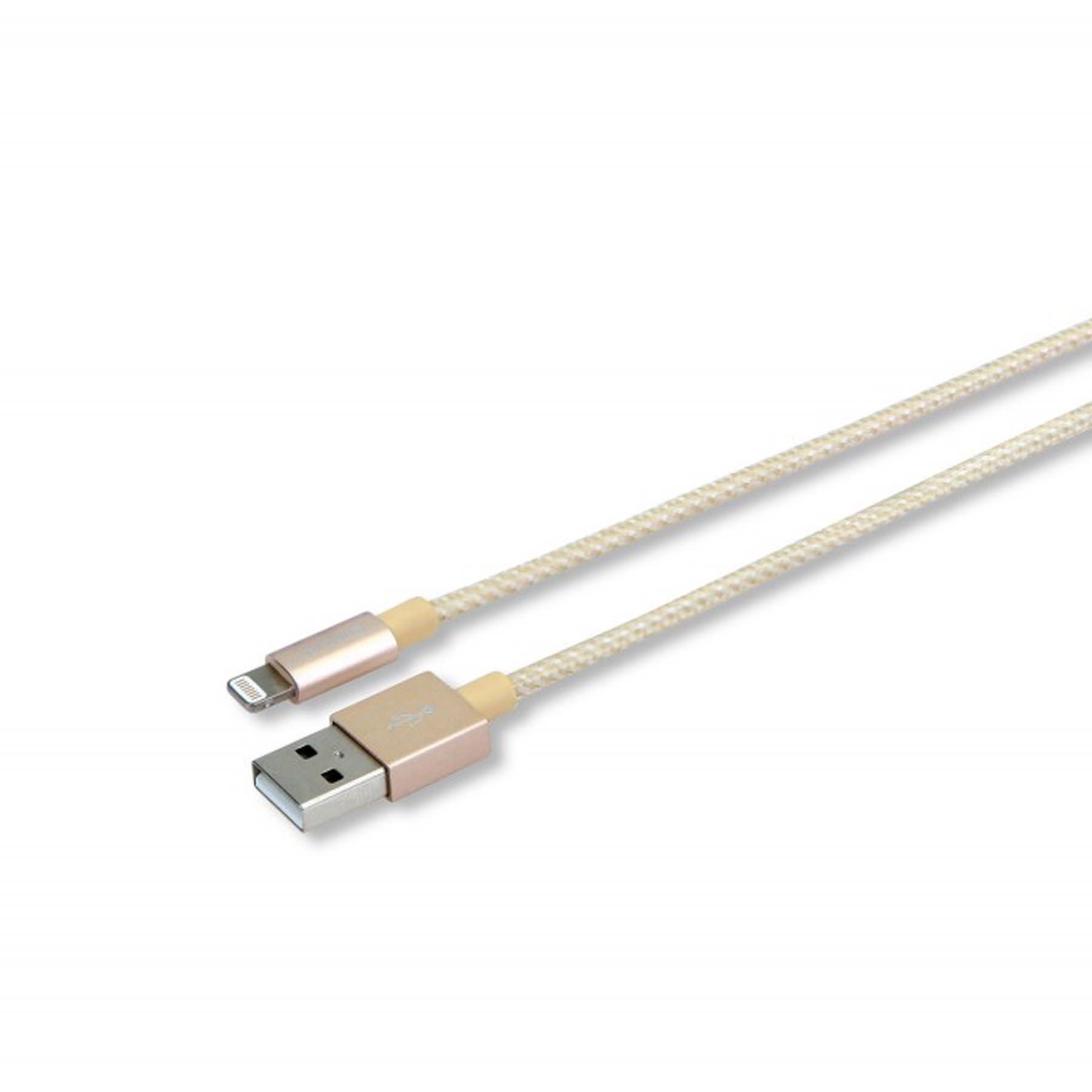 

Кабель USB -Lightning MFi, ROMOSS, 1m, золотой, для поключения к USB iPhone X, iPhone 8 Plus, iPhone 7 Plus, iPhone 6 Plus, iPad. Замена: MD818ZM/A, MD819ZM/A (CB13n-569-03-LG), Золотистый