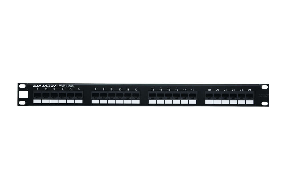 

Патч-панель 19" 1U, порты: 24 x RJ-45, Кат. 5e, черный, 27B-U5-24BL, Eurolan, 27B-U5-24BL
