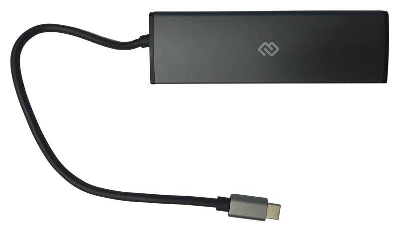 Концентратор Digma HUB-2U3.0СCR-UC-G, 2xUSB 3.0, 1xUSB-C, серый