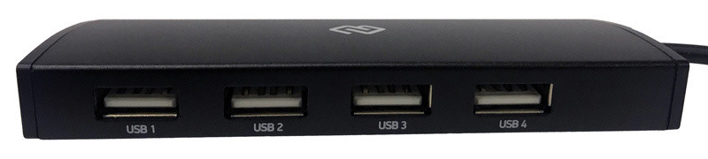 Концентратор Digma HUB-4U2.0-UC-B, 4xUSB 2.0, черный