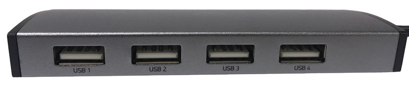 Концентратор Digma HUB-4U2.0-UC-DS, 4xUSB 2.0, серебристый