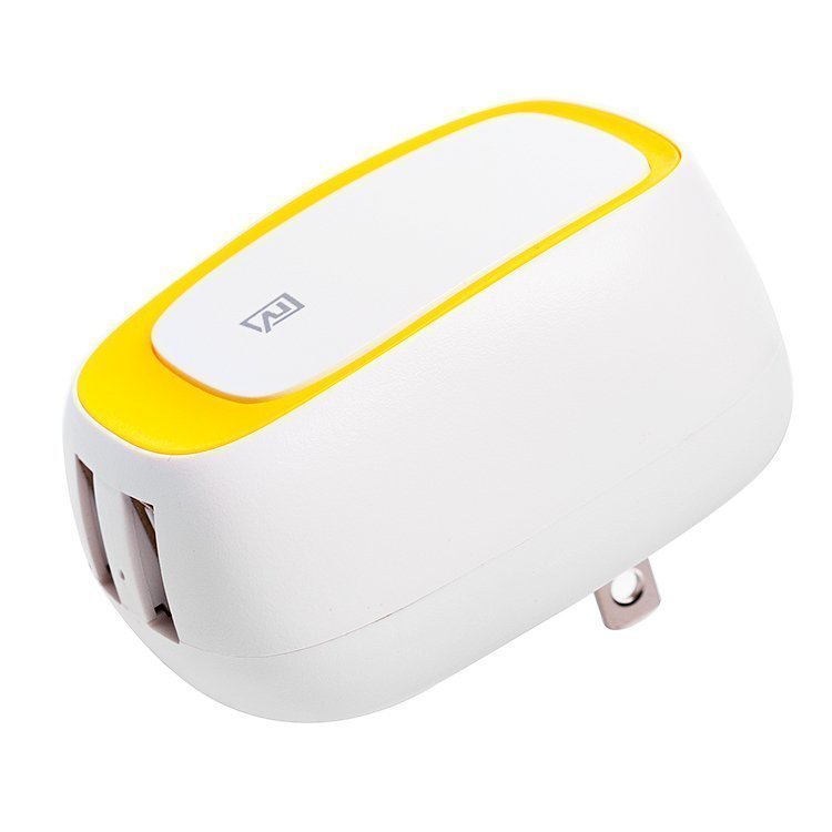 

Сетевое зарядное устройство Remax RP-U23, 2USB, 3A, белый/желтый, RP-U23