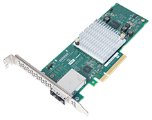 Адаптер HBA Microsemi Adaptec 1000-8e, SAS/SATA 12G, 8-port (miniSAS HD), PCI-Ex8, SGL (2288100-R)