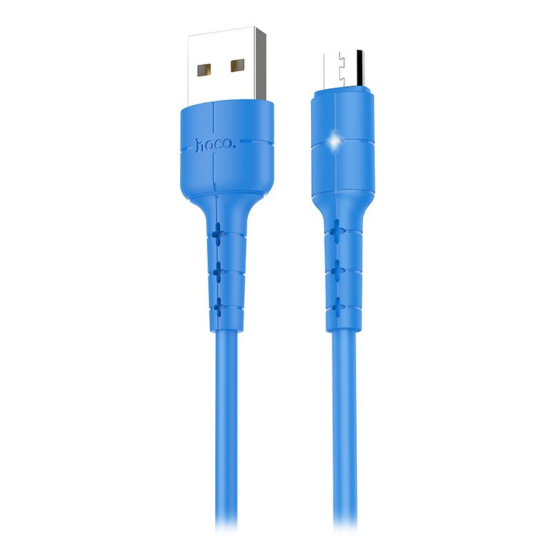 

Кабель USB-microUSB , HOCO, 1.2m, синий (X30 Star)