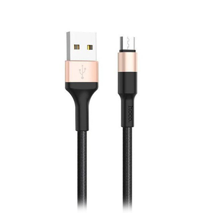 

Кабель USB-microUSB , HOCO, 1m, черный/золотой (X26 Xpress), Золотистый, X26