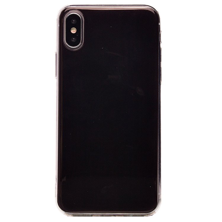 Чехол-накладка Glamour для смартфона Apple iPhone X/XS, силикон, черный (77946)