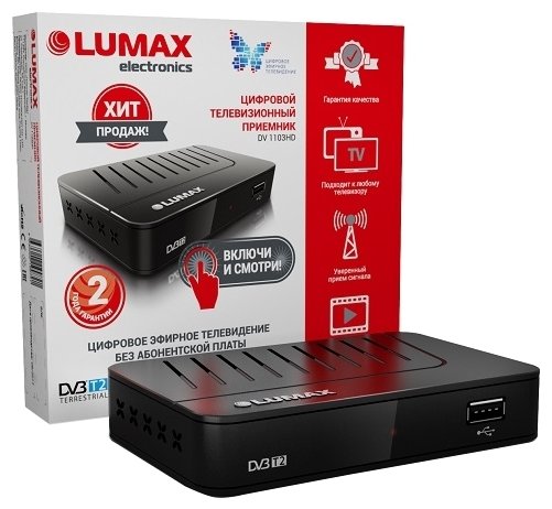 

Приставка для цифрового ТВ LUMAX DV1103HD, DVB-T2 DVB-T, HDMI, DV1103HD