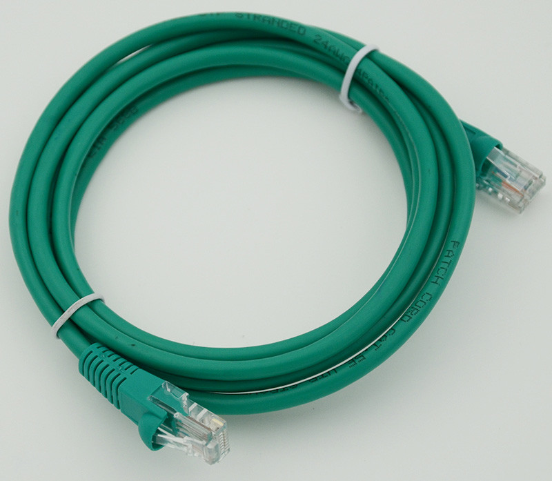 Патч-корд UTP кат.5e, 2м, RJ45-RJ45, зеленый, Behpex (630520)