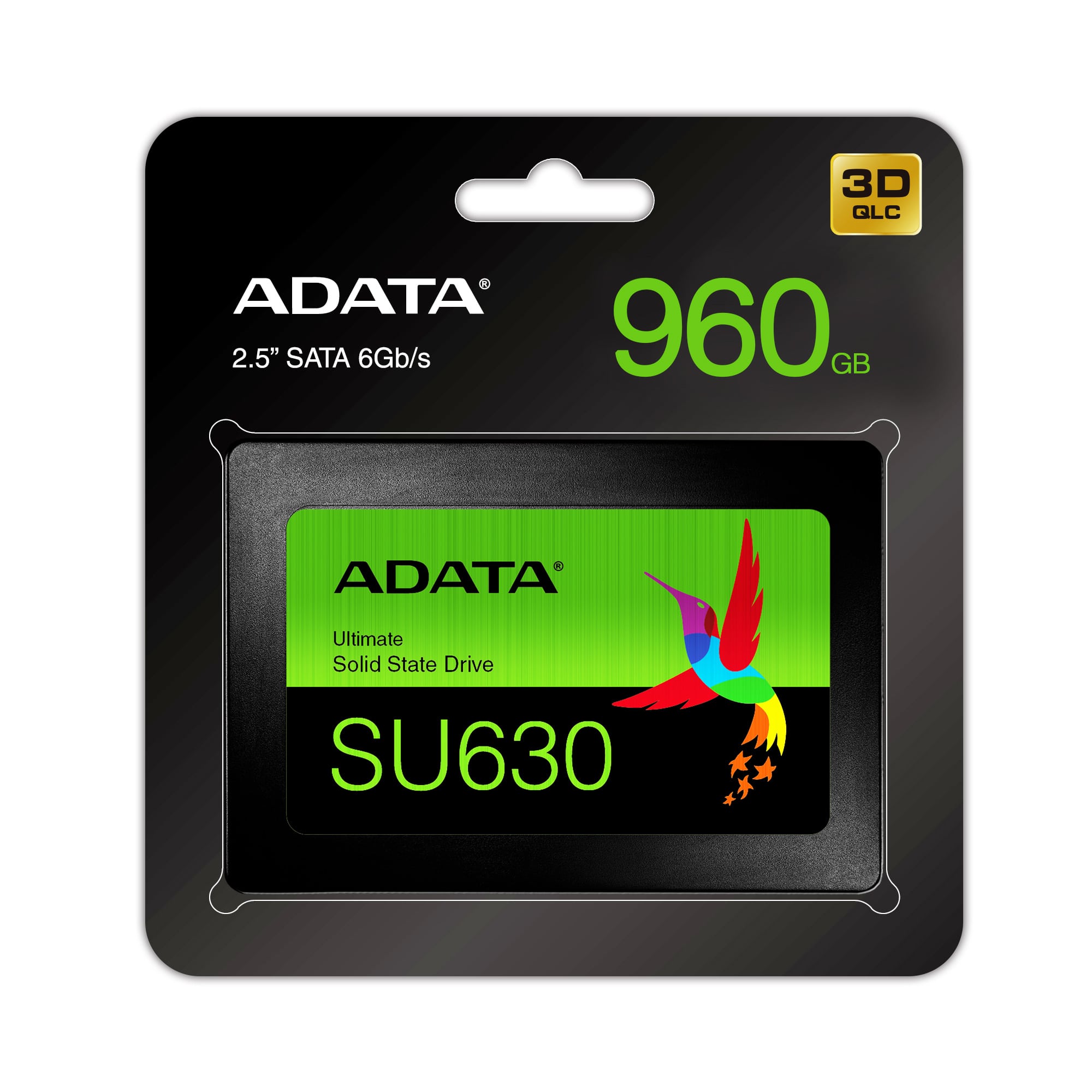 ADATA Technology 960GB Ultimate SU630 SATA III 2.5 Internal SSD 2.5 2.5 7mm SSD Flash 3D QLC 500 MB s Three year Limited