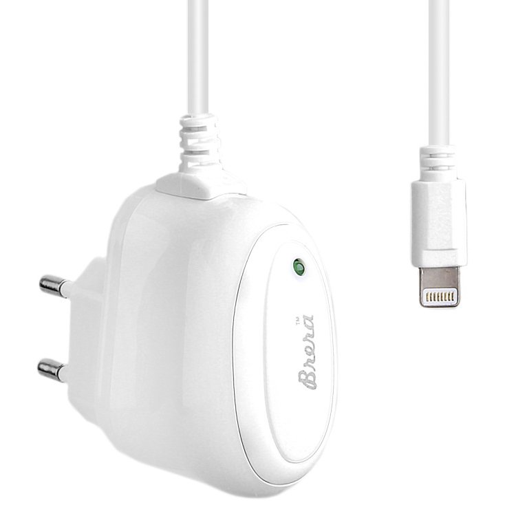 

Сетевое зарядное устройство Brera Classic, 1A, белый (47199), кабель Lightning, Classic