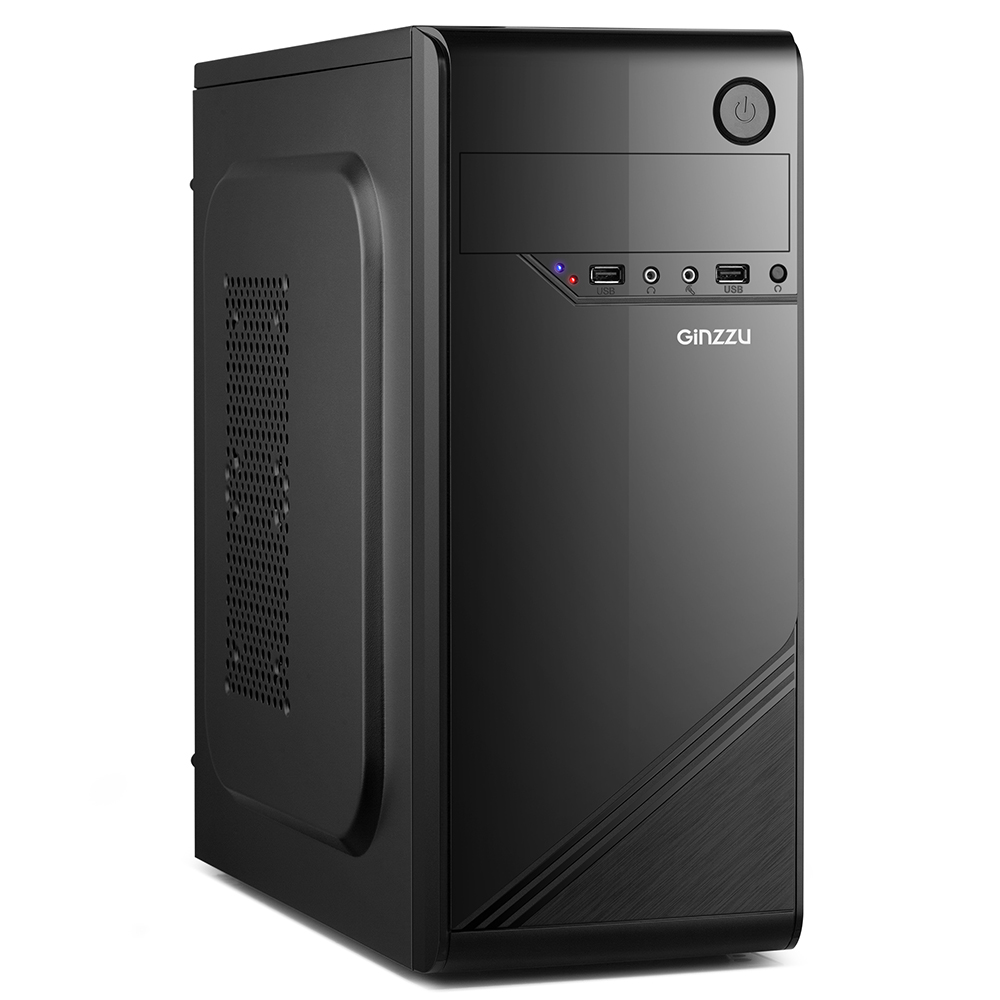 

Корпус Ginzzu C180 FAN 8СМ, ATX, Midi-Tower, черный, Без БП (17140), C180 FAN 8СМ