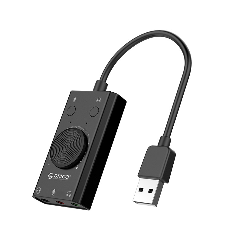 

Звуковая карта внешняя Orico SC2, 2.0, USB, Retail (SC2-BK), SC2