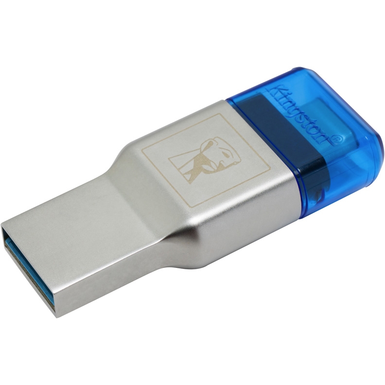 Картридер внешний Kingston MobileLite Duo 3C, MicroSDXC, USB 3.1, серый (FCR-ML3C) - фото 1