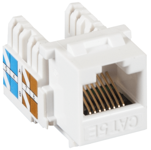 

Модуль-вставка NETLAN типа Keystone, Кат.5e (Класс D), 100МГц, RJ45/8P8C, 110/KRONE, T568A/B, неэкранир/, белый, уп-ка 10шт (EC-UKJ-UD2-WT-10)