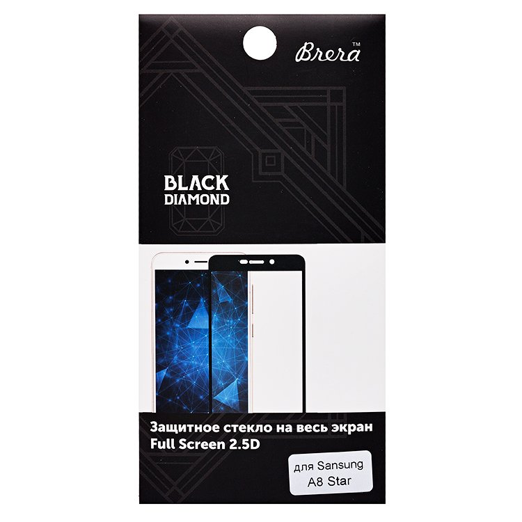 

Защитное стекло Brera для смартфона Samsung SM-G8850 Galaxy A8 Star 2.5D Full Screen, с черной рамкой (90664)