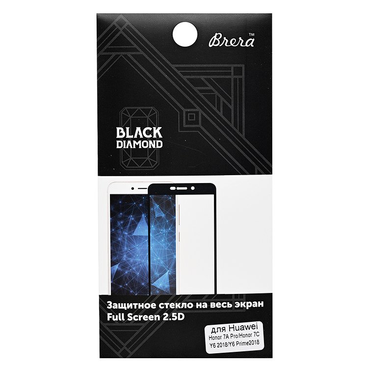 

Защитное стекло Brera для смартфона Huawei Honor 7A Pro/Honor 7C/Y6 2018/Y6 Prime 2018 2.5D Full Screen, с черной рамкой (86993)