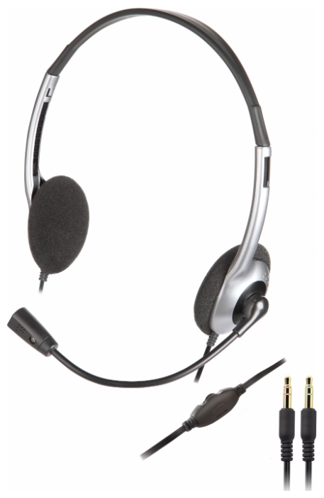 

Проводная гарнитура Creative HS-320, 2xJack 3.5mm, серебристый (51EF0520AA001), HS-320