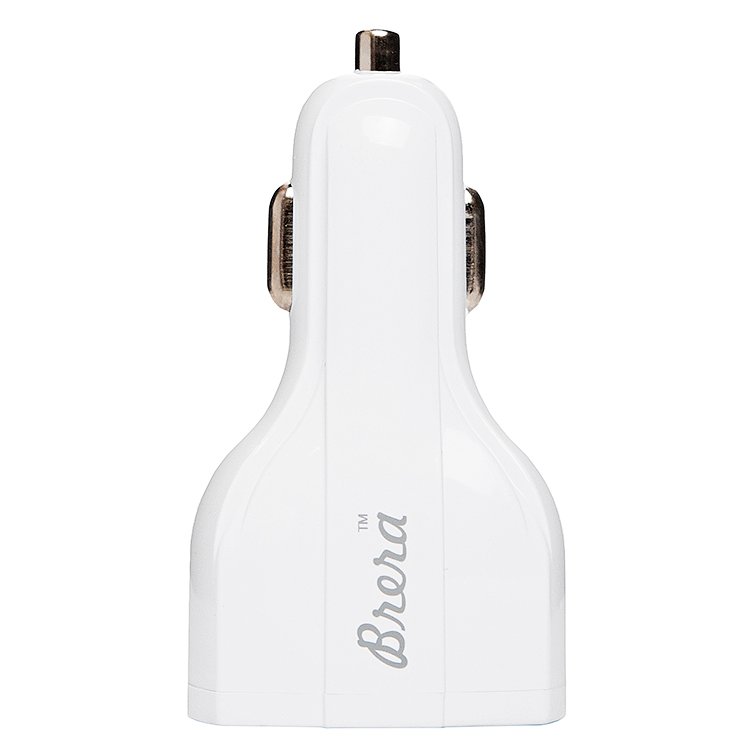 Автомобильное зарядное устройство Brera White, 2xUSB, 1xUSB Type C, 3.5A, QC, белый (86171)