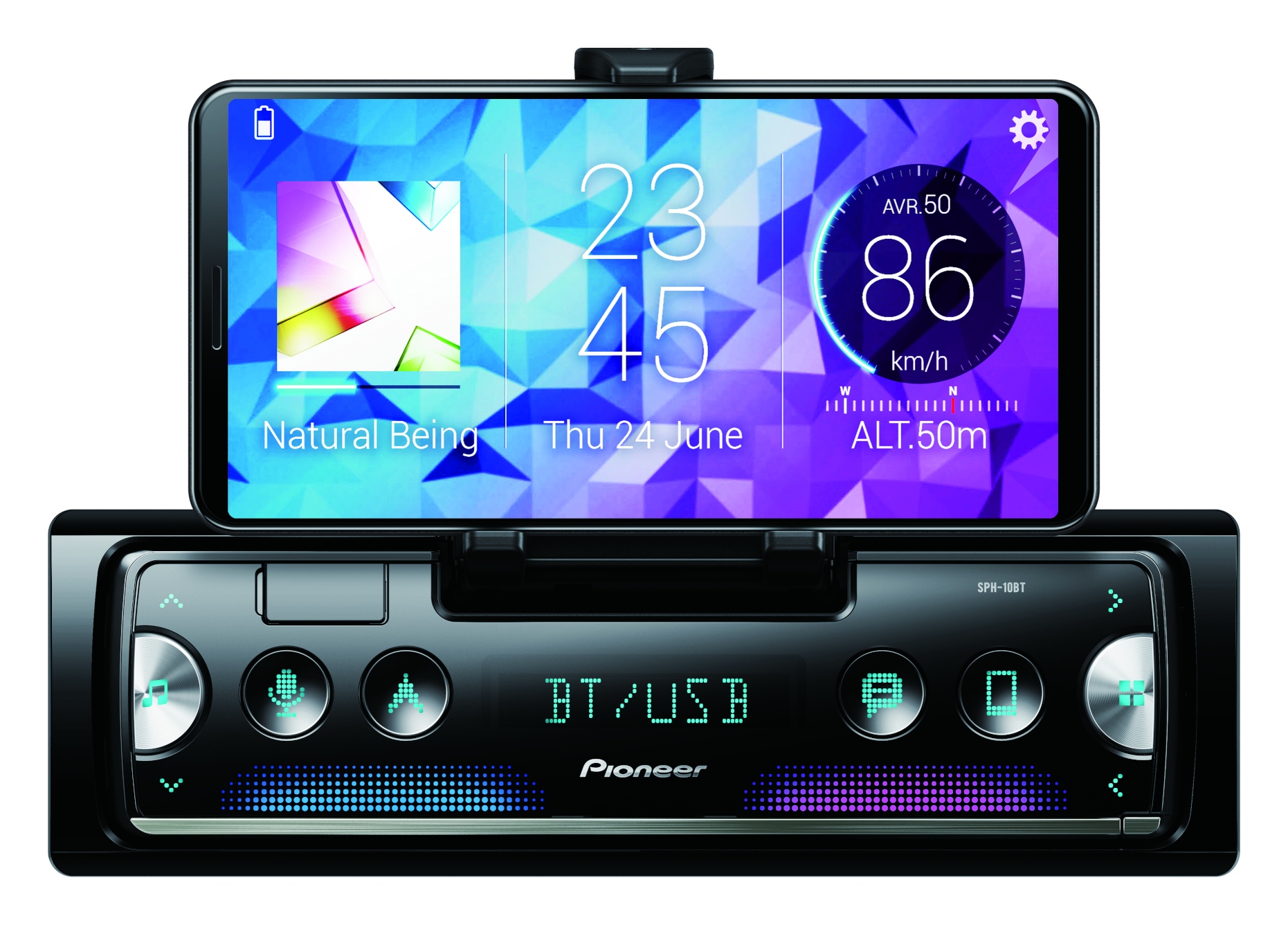

Автомагнитола Pioneer SPH-10BT, 1 DIN, 4x50W, USB, Черный, SPH-10BT