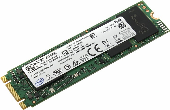 

Твердотельный накопитель (SSD) Intel 256Gb 545s, 2280, M.2, Bulk (SSDSCKKW256G8X1)