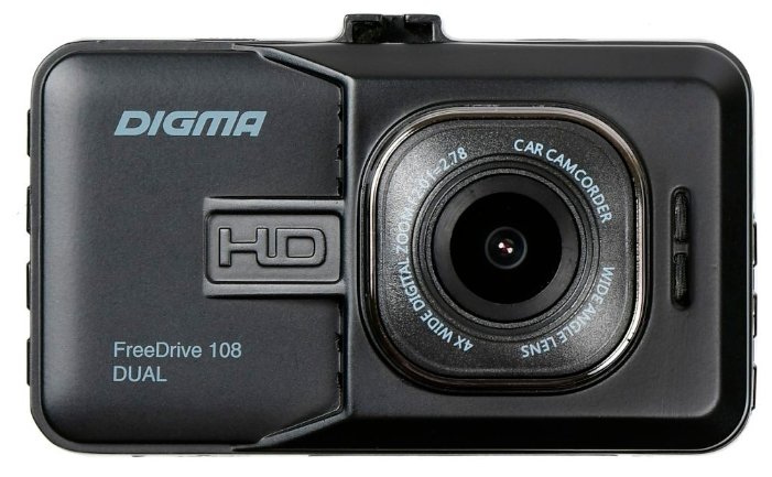 Видеорегистратор Digma FreeDrive 108 DUAL, 2 камеры, 2 камеры, 1920x1080 25 к/с, 3" 320x240