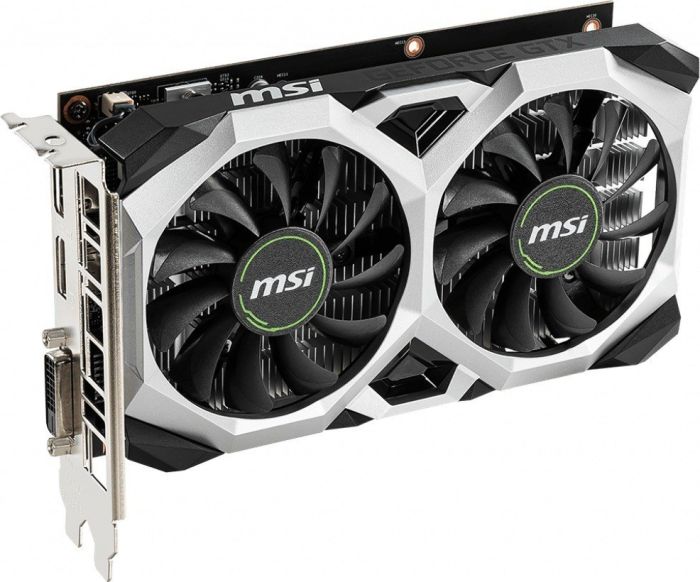 Видеокарта MSI NVIDIA GeForce GTX1650 VENTUS XS OC, 4Gb DDR5, 128bit, PCI-E, HDMI, DP, Retail (GTX 1650 VENTUS XS 4G OC) - фото 1